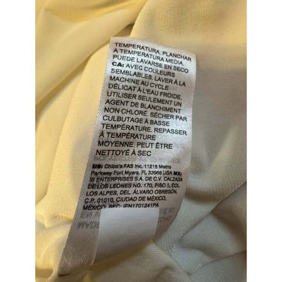 Chicos Shift Dress 2 Large 12 14 Cream Brown Black Red Animal Print Stretch - Picture 10 of 12